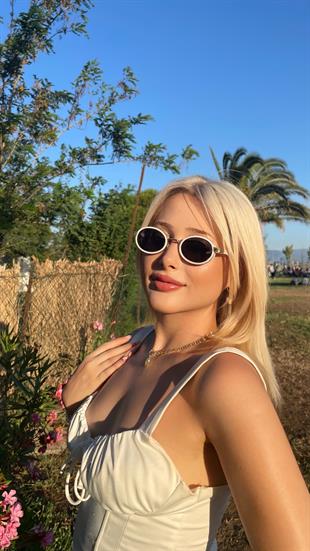 Siyah Camlı Beyaz-gold Çerçeveli Unisex Güneş Gözlüğü