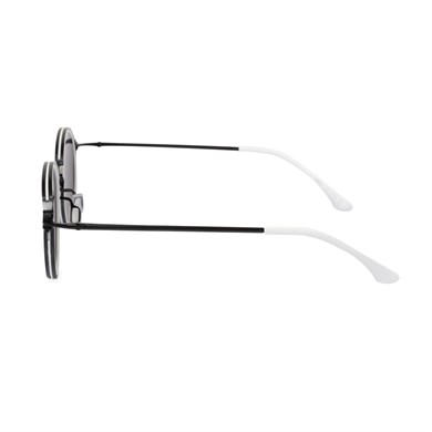 Yuvarlak Beyaz Çerçeceli Unisex Güneş Gözlüğü AE2109C5