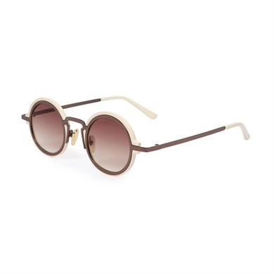 Yuvarlak Krem Çerçeceli Krem Unisex Güneş Gözlüğü AE2104C8 AE2104C8