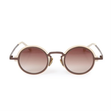 Yuvarlak Krem Çerçeceli Krem Unisex Güneş Gözlüğü AE2104C8 AE2104C8