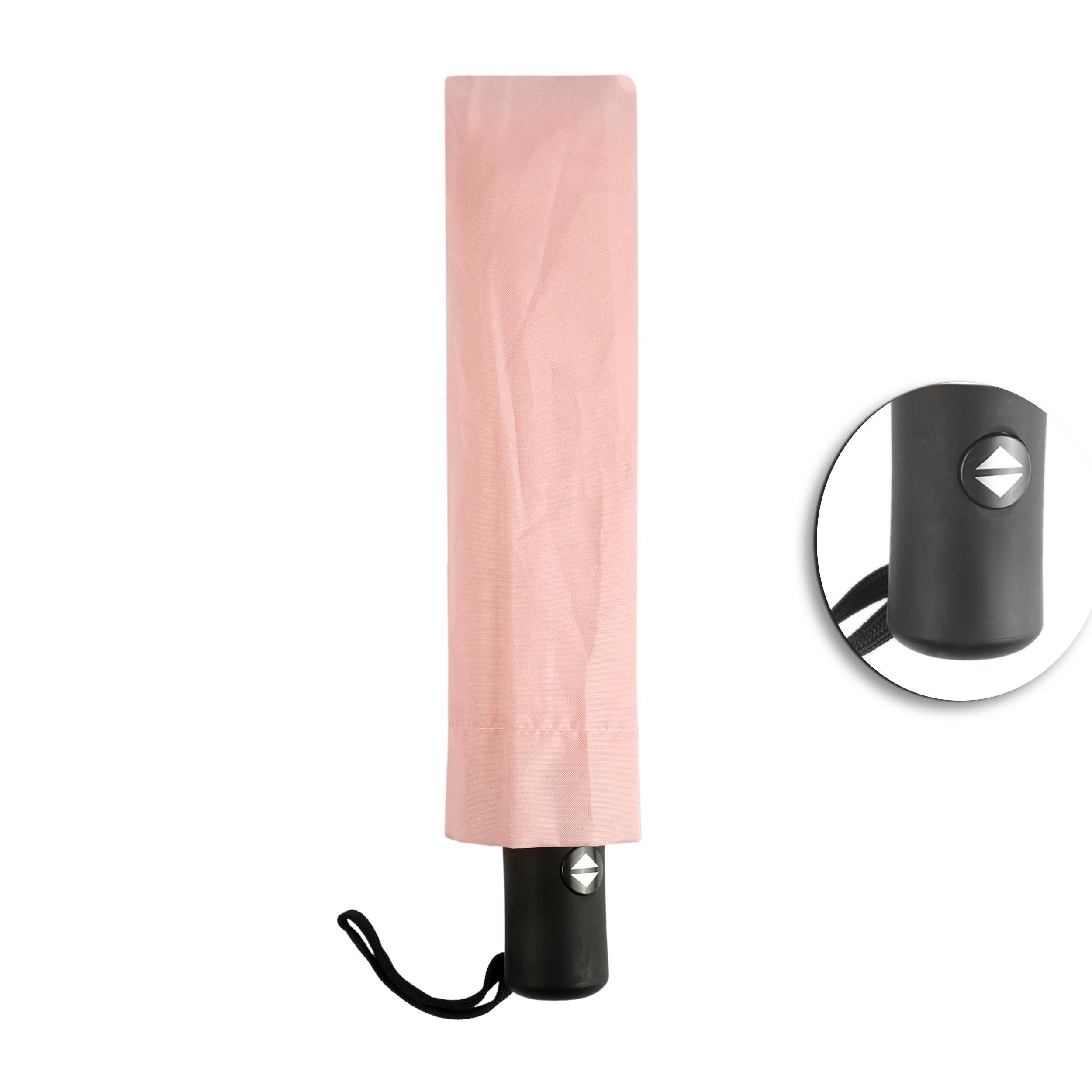  Pembe Fiber Telli Rüzgara Dayanıklı Tam Otomatik Pembe Şemsiye 8 Telli