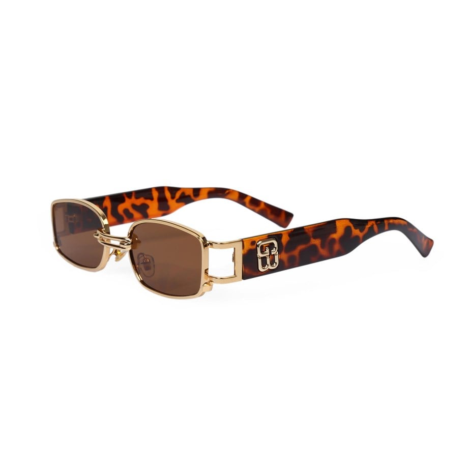 Angel Eyes Dikdörtgen Leopar Unisex Güneş Gözlüğü