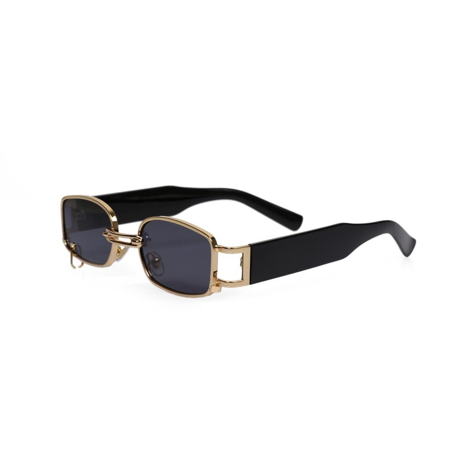 Angel Eyes Dikdörtgen Siyah Halkalı Unisex Güneş Gözlüğü