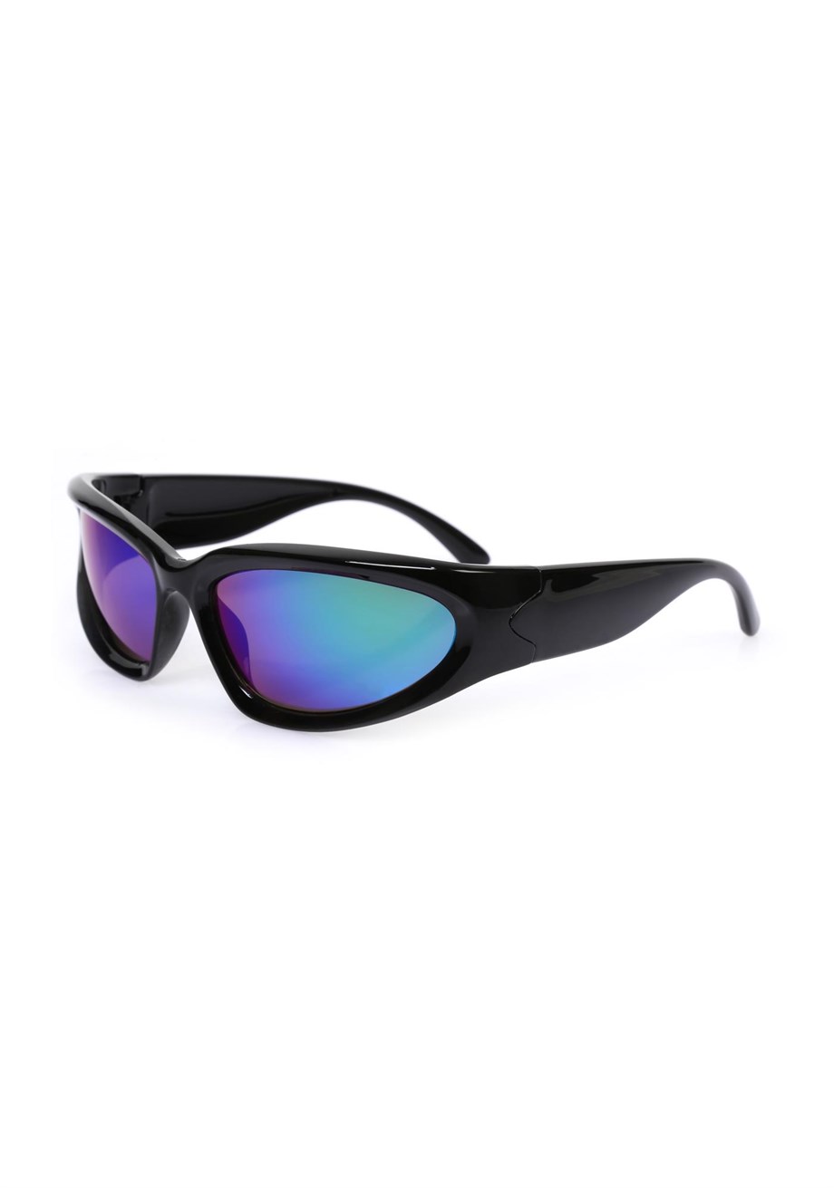 Angel Eyes Rüzgar Korumalı Siyah Aynalı Unisex Güneş Gözlüğü AE9999C7