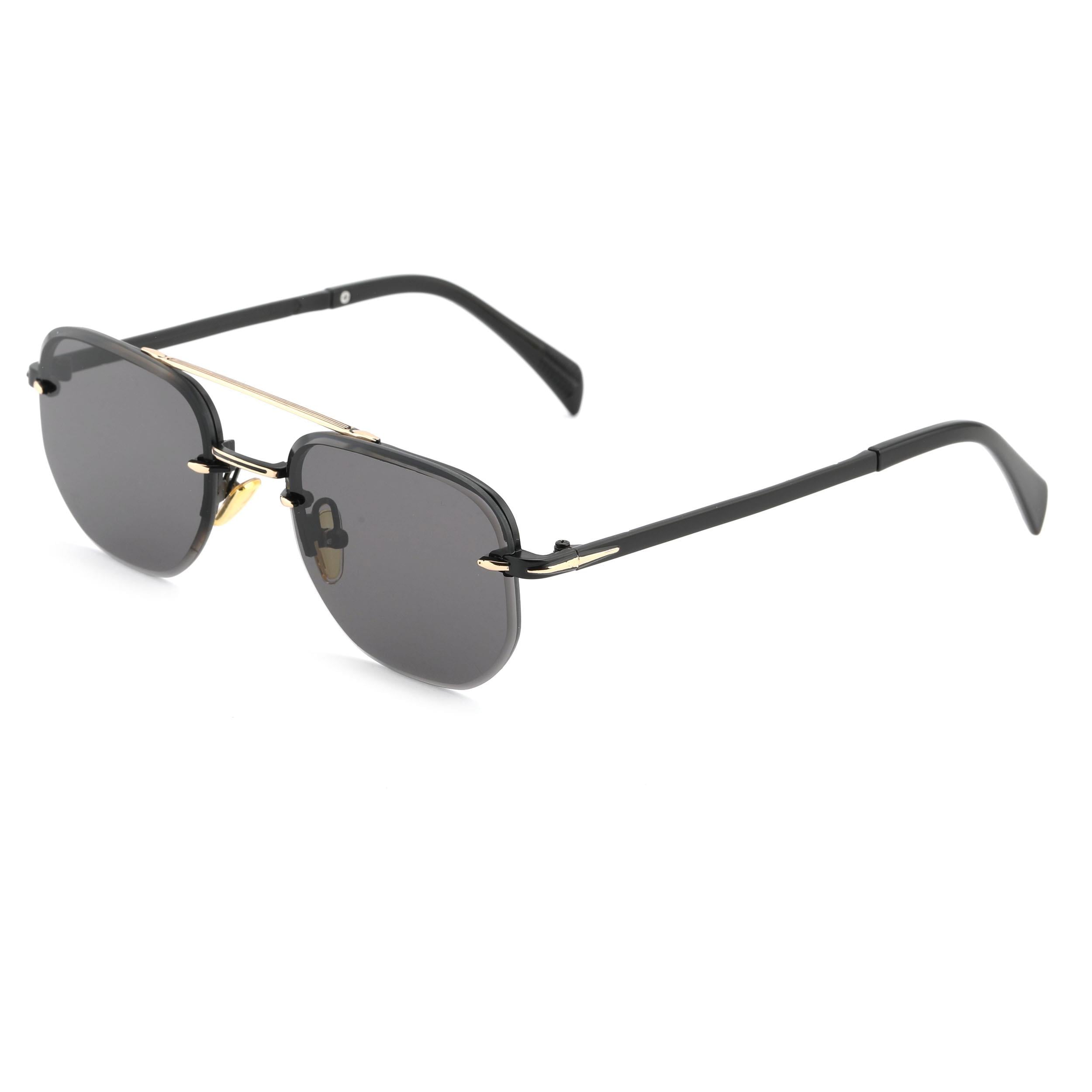 Dikdörtgen Tasarım Gold Siyah Metal Çerçeve Siyah Cam Unisex Güneş Gözlüğü DB1078/S David Bckhm