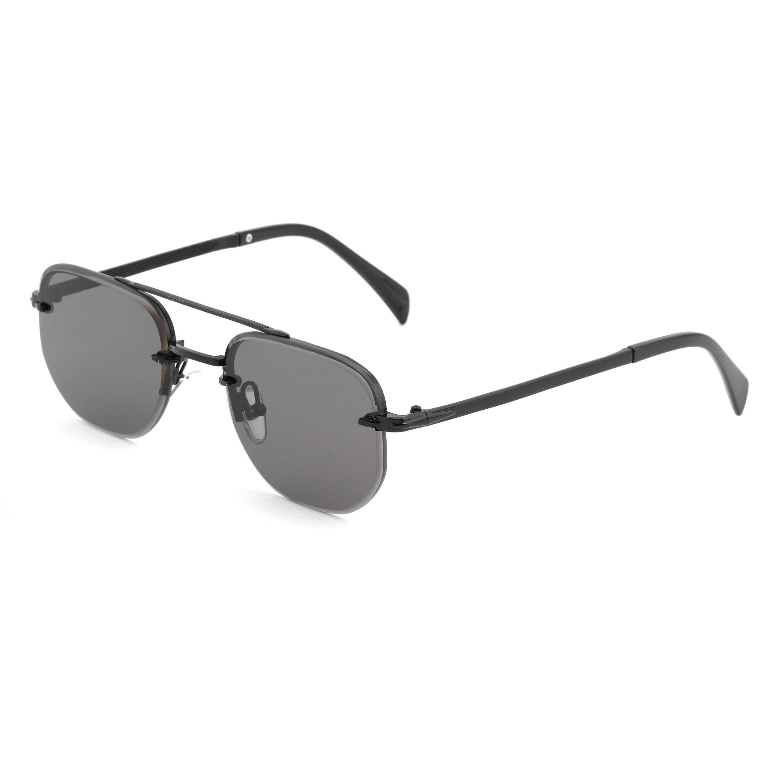 Dikdörtgen Tasarım Siyah Metal Çerçeve Siyah Cam Unisex Güneş Gözlüğü DB1078/S David Bckhm