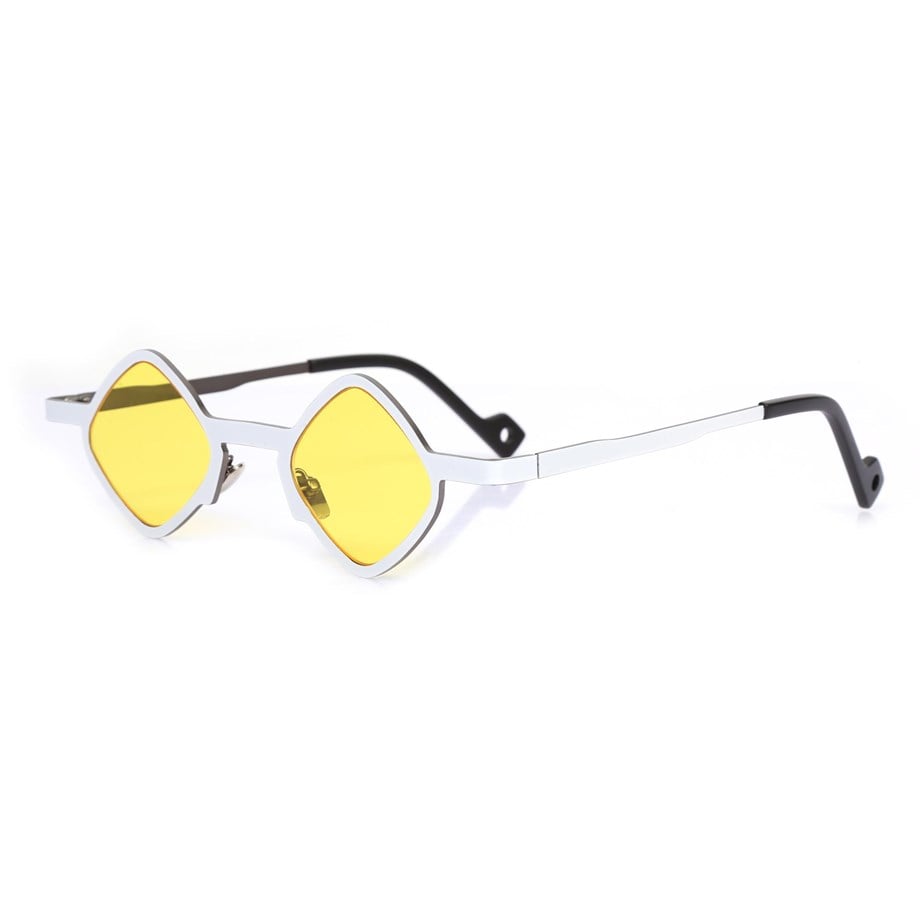 Geometrik Beyaz Çerçeveli Unisex Güneş Gözlüğü AE-7033C19