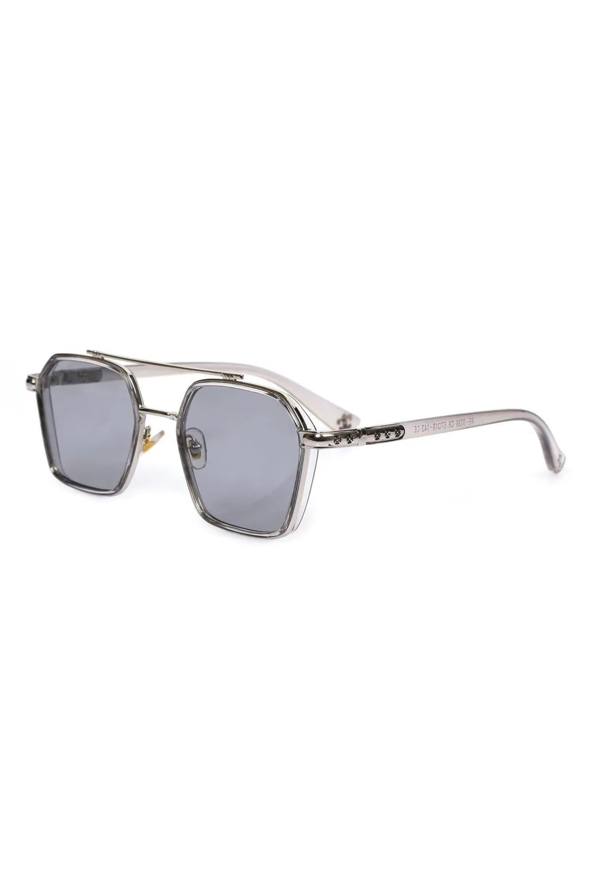 Gri Çerçeve Gri Cam Unisex Güneş Gözlüğü 