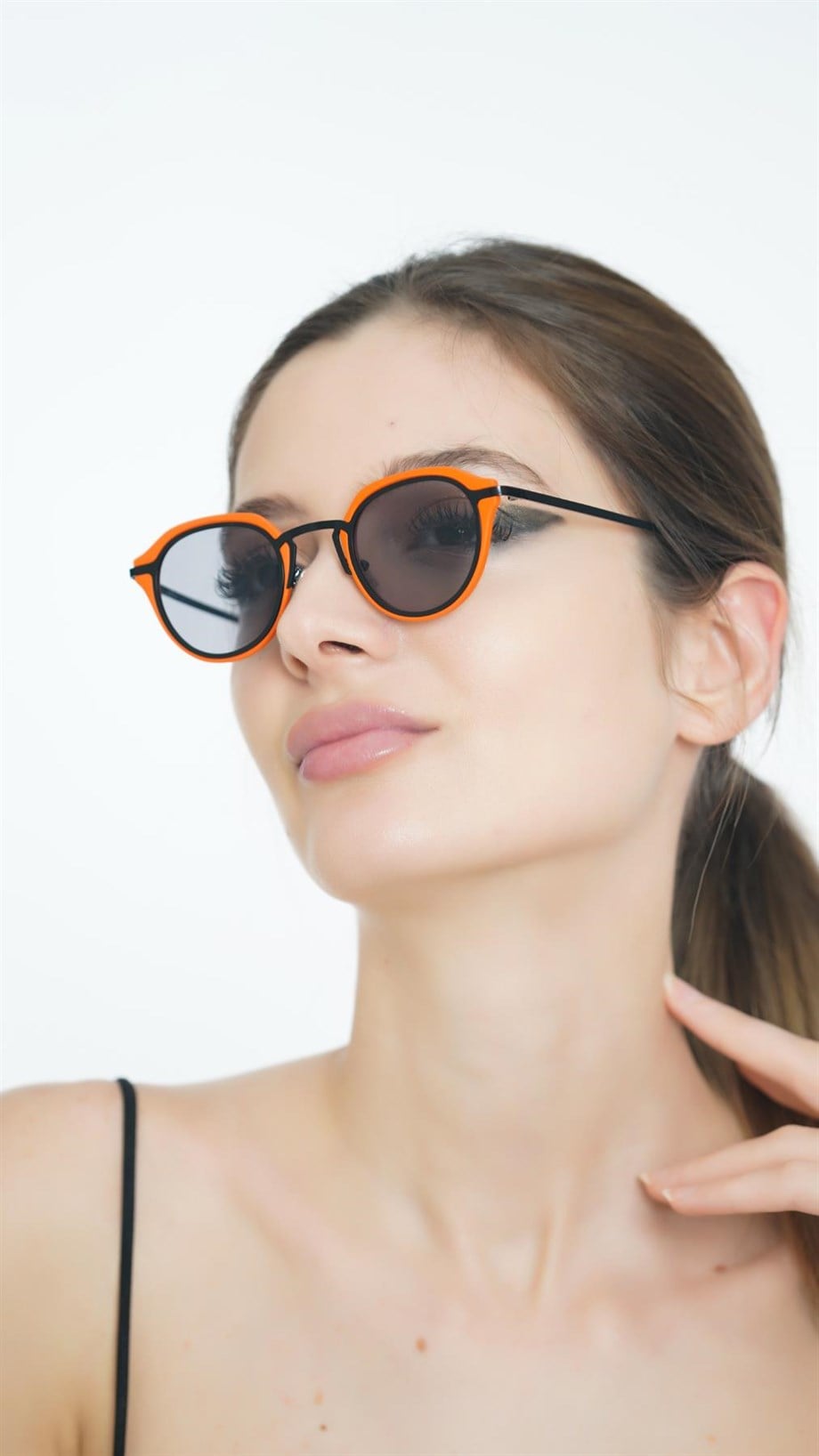 Oval Leopar Kemik Çerçeve Unisex Güneş Gözlüğü