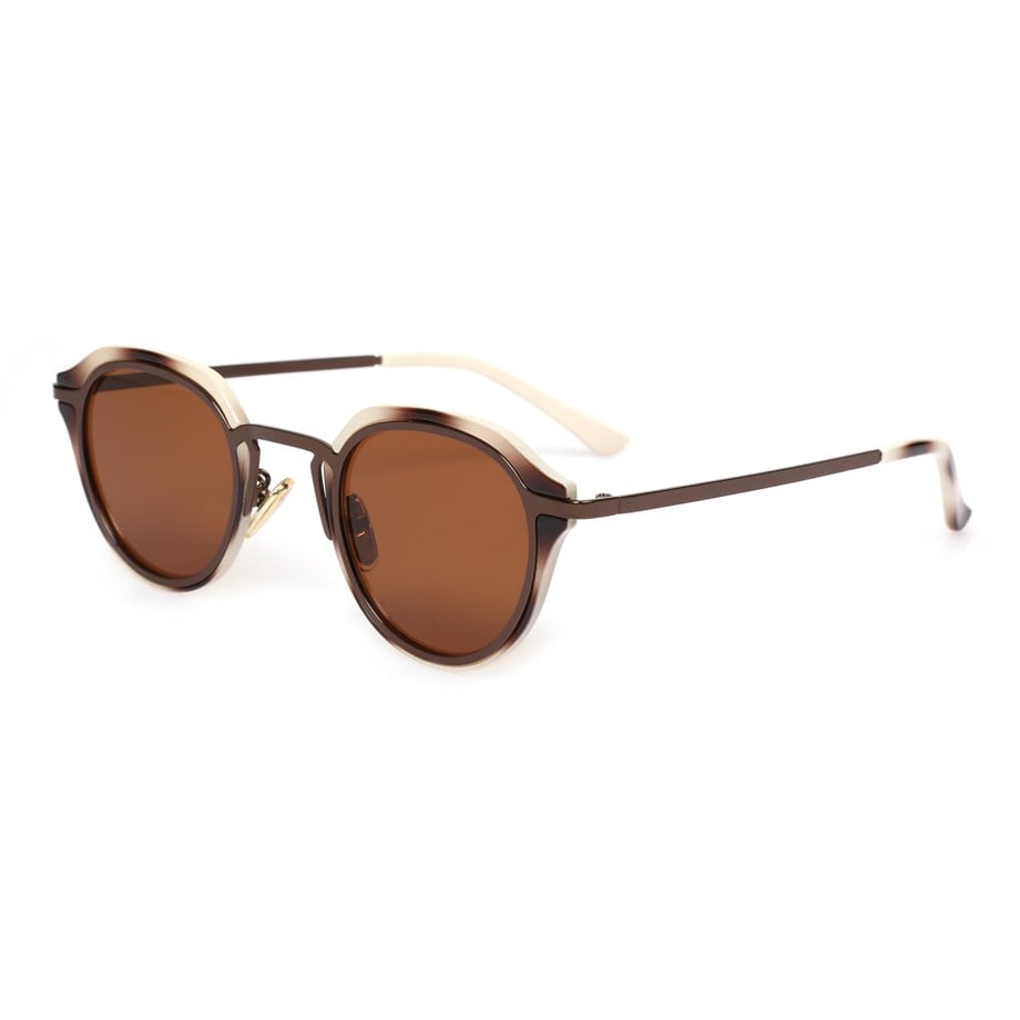 Oval Leopar Kemik Çerçeve Unisex Güneş Gözlüğü