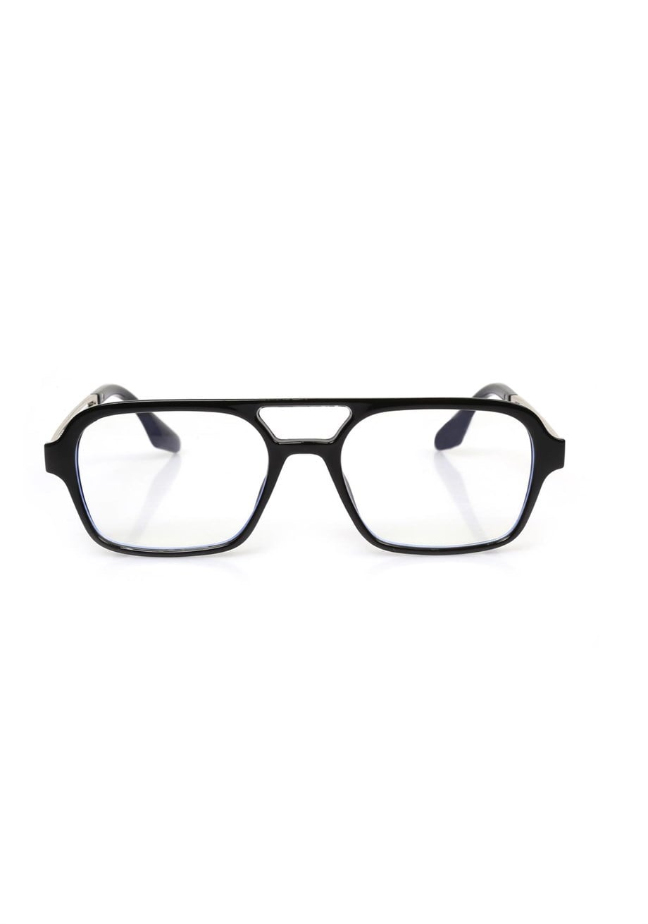 Siyah Çerçeve Mavi Işık Korumalı Dikdörtgen Kadın Gözlük