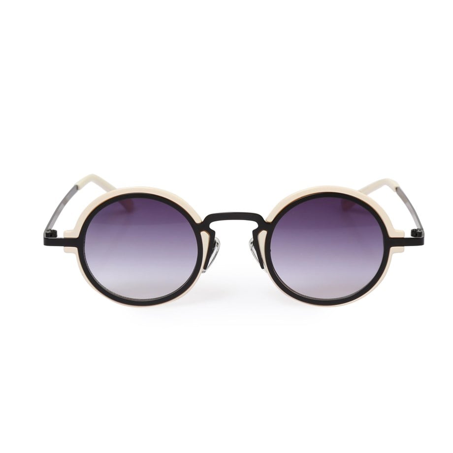 Yuvarlak Krem Çerçeceli Unisex Güneş Gözlüğü AE2104C15