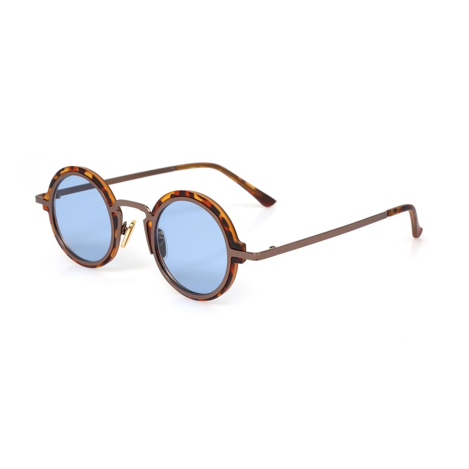 Yuvarlak Mavi Çerçeceli Unisex Güneş Gözlüğü AE2104C5