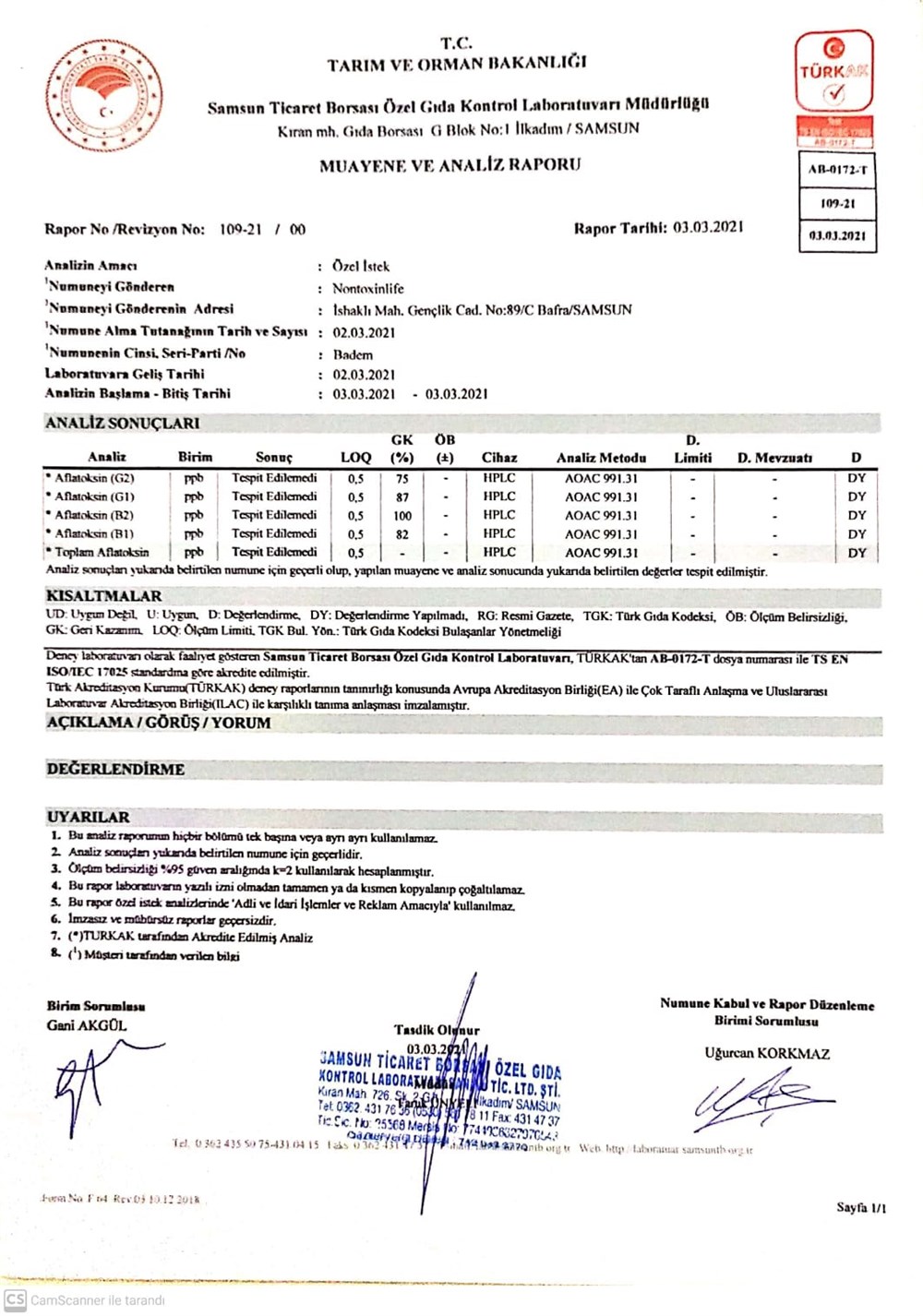 Kavrulmuş Badem