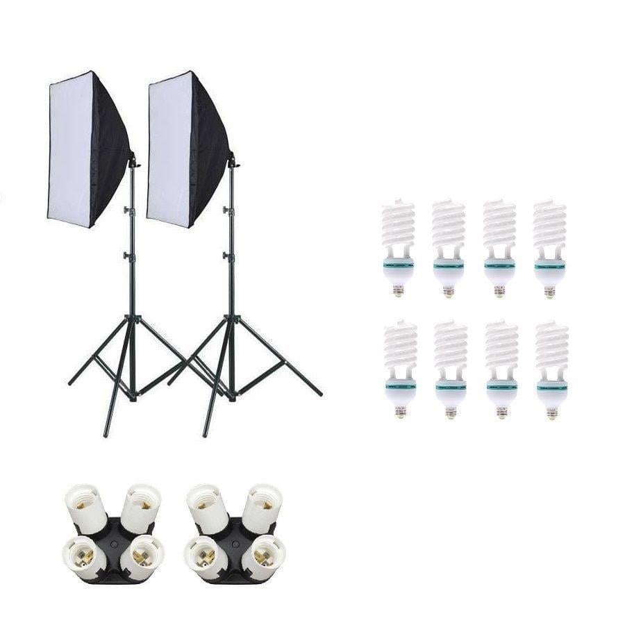 Fancier Sürekli Işık Seti 150w 60x60cm Softbox-2x4 Set