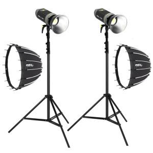 PDX LP-200 ikili LED Işık, 70cm Softboxlı, Ayaklı Set