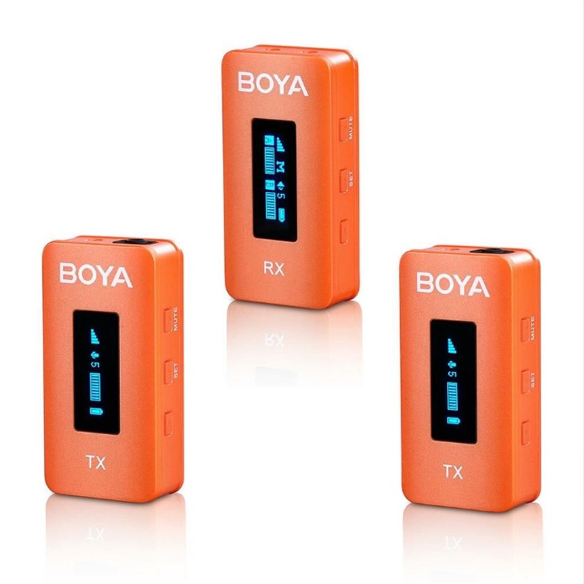 Boya BY-XM6-K2O Kablosuz İkili Yaka Mikrofonu (Turuncu)