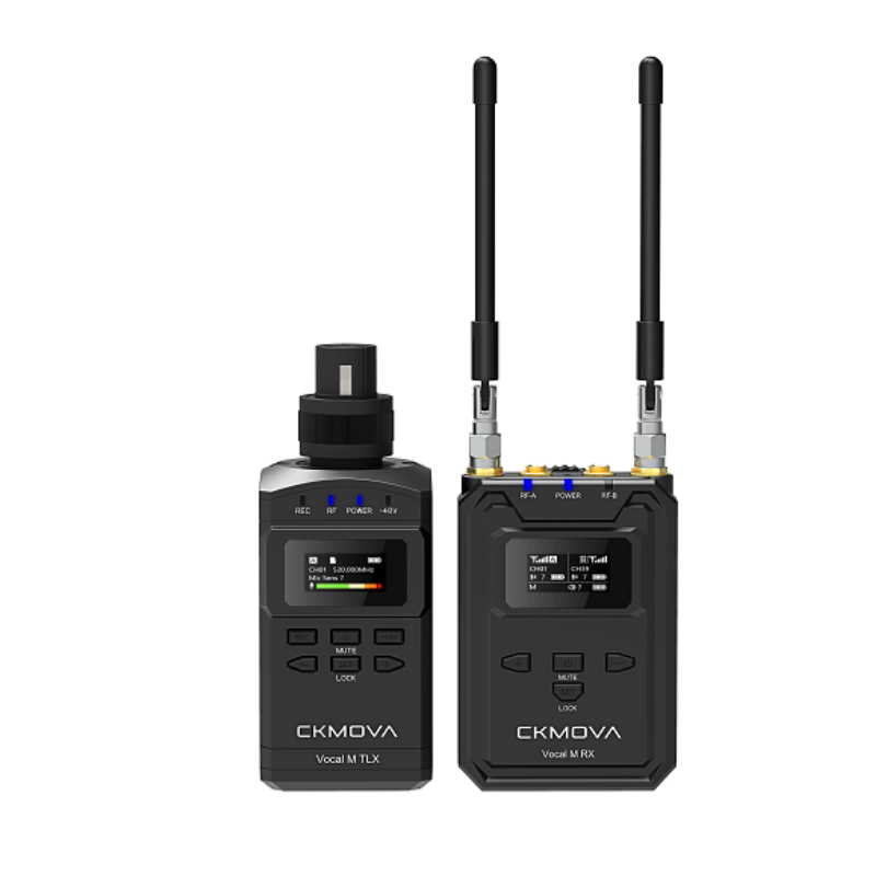 Ckmova Vocal M V3 UHF Çift Kanallı Kablosuz Mikrofon Sistemi ve Ses Kaydedici