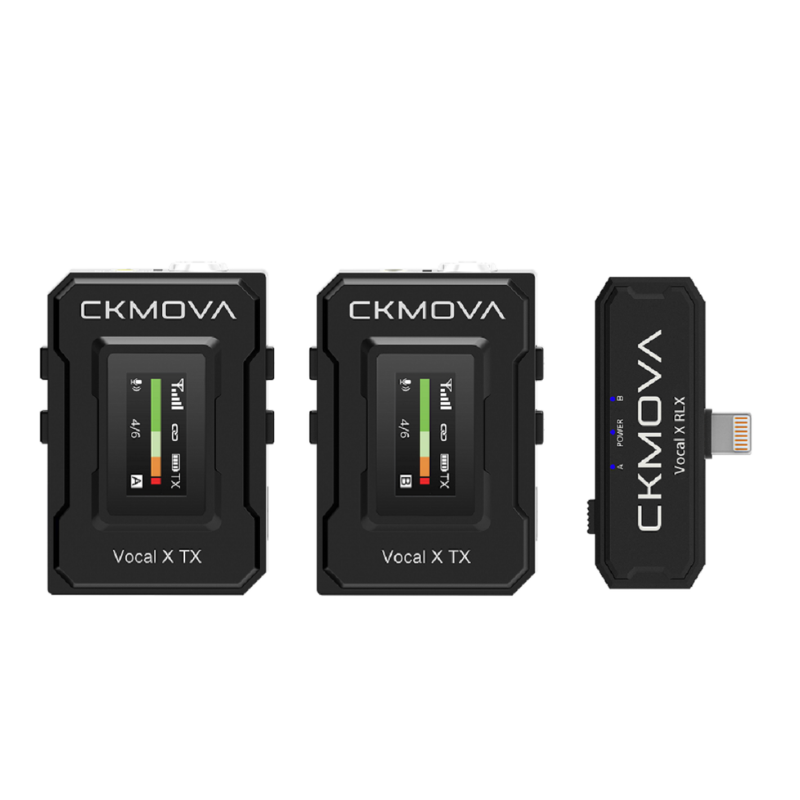 CKMOVA VOCAL X V6 2.4 GHz Dahili Mikrofonlu Lightning Alıcılı Telsiz Mikrofon Seti
