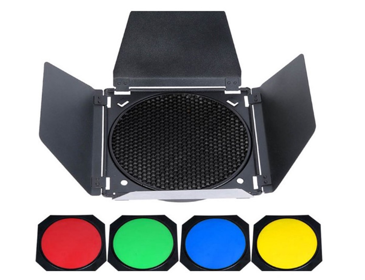 Godox BD-04 200mm Çaplı Renkli Filtre & Petek SetiGodox BD-04 200mm Çaplı Renkli Filtre & Petek Seti