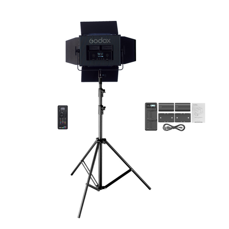 Godox LDX50R RGBWW LED Panel Tekli Işık Kiti (Bataryalı)
