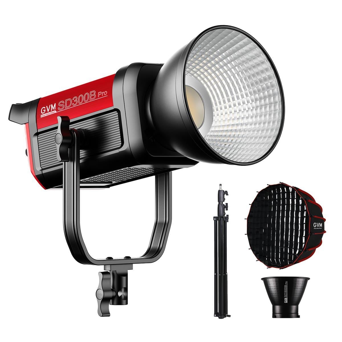 GVM Pro SD300B 300W Bi-Color LED Video COB Spotlight Kit with Softbox and Light Stand