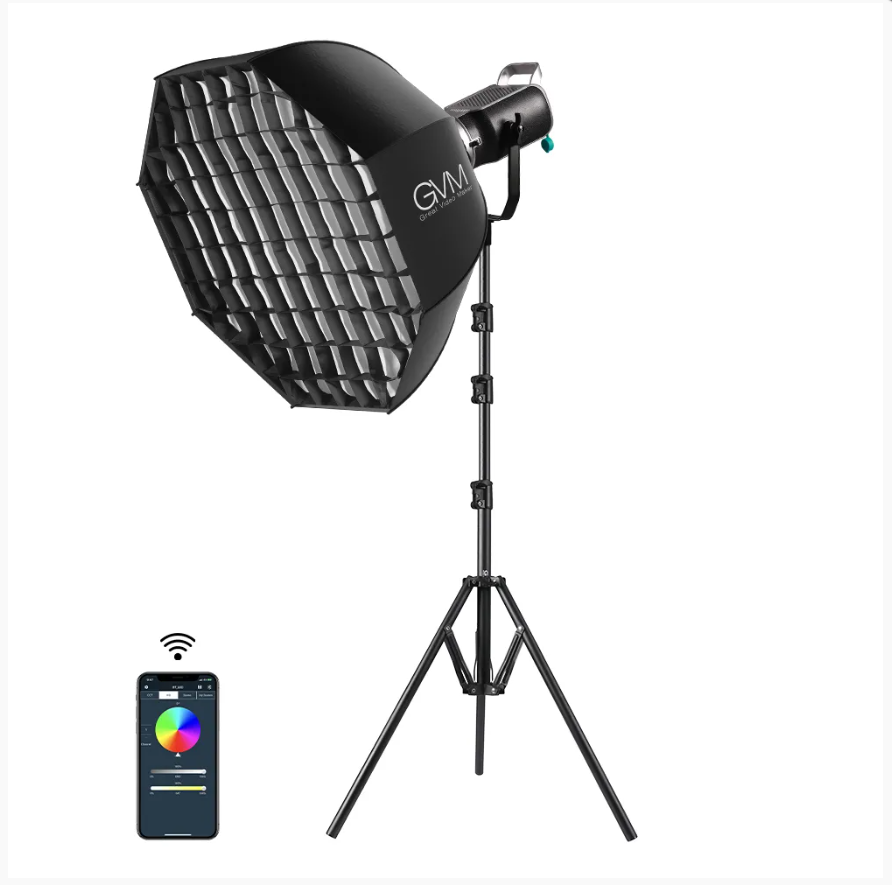 GVM SD200R RGB LED Video Işığı Softbox Set