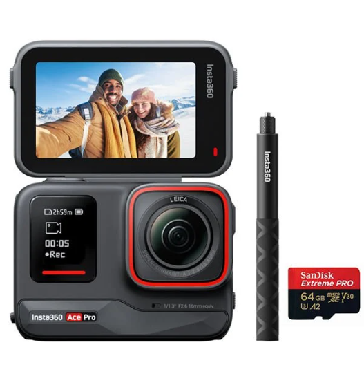Insta360 Ace Pro + Stick + Hafıza Kartı