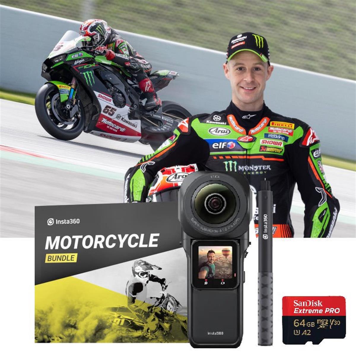 Insta360 ONE RS 1-Inch 360 Edition Kamera Motorsiklet Kiti