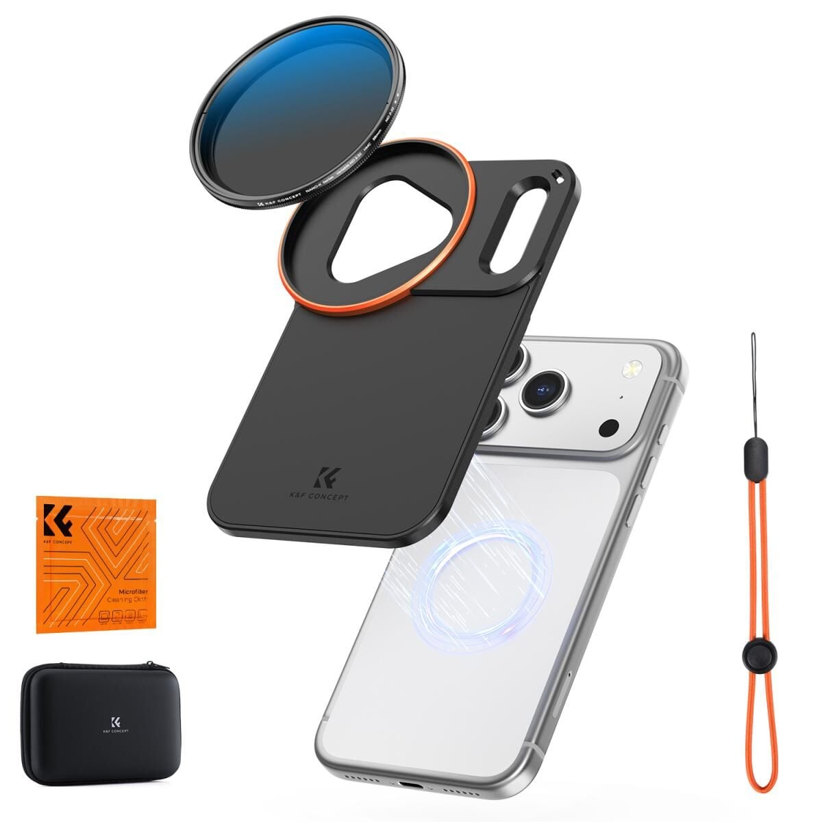 K&F Concept iPhone 17 Pro Max VND Filtre ve Filtre Montaj Adaptörü (ND2-32)