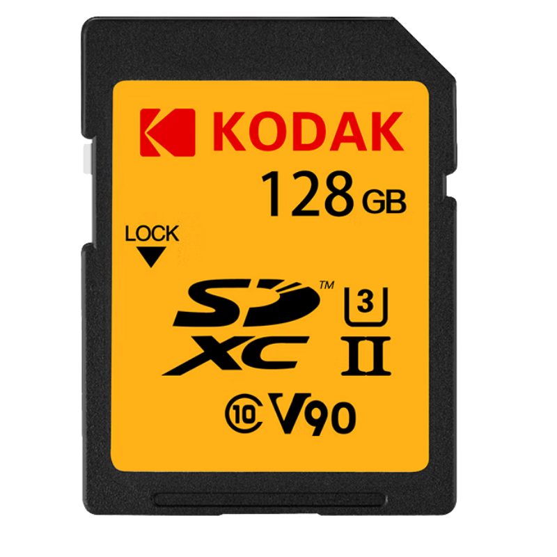 Kodak 128GB UHS-II U3 V90 SD Hafıza Kartı (280MB/s - 240MB/s)