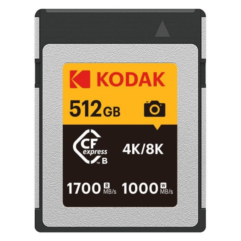 Kodak 512GB CF Express Type B 2.0 Hafıza Kartı (1700MB/s - 1000MB/s)