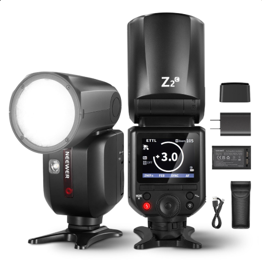 Neewer Z2-C Yuvarlak Başlıklı Bataryalı Tepe Flaşı (Canon)