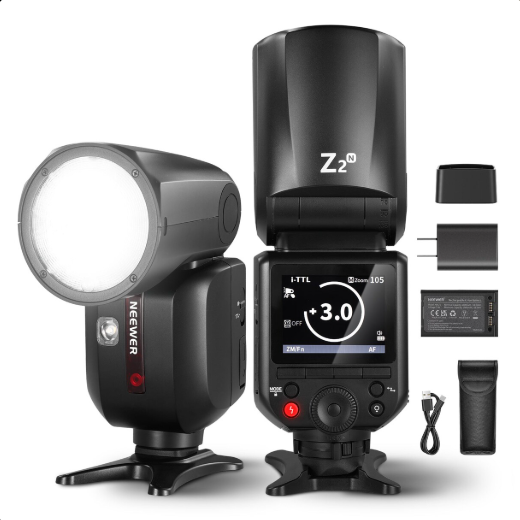Neewer Z2-N Yuvarlak Başlıklı Bataryalı Tepe Flaşı (Nikon)