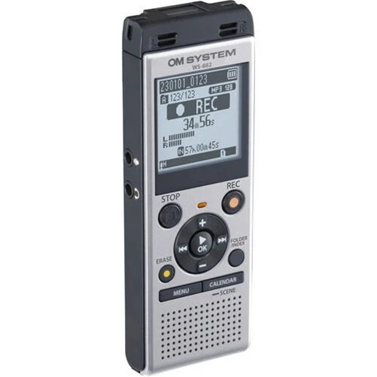 OM System WS-882 Digital Voice Recorder Silver ( 4gb)