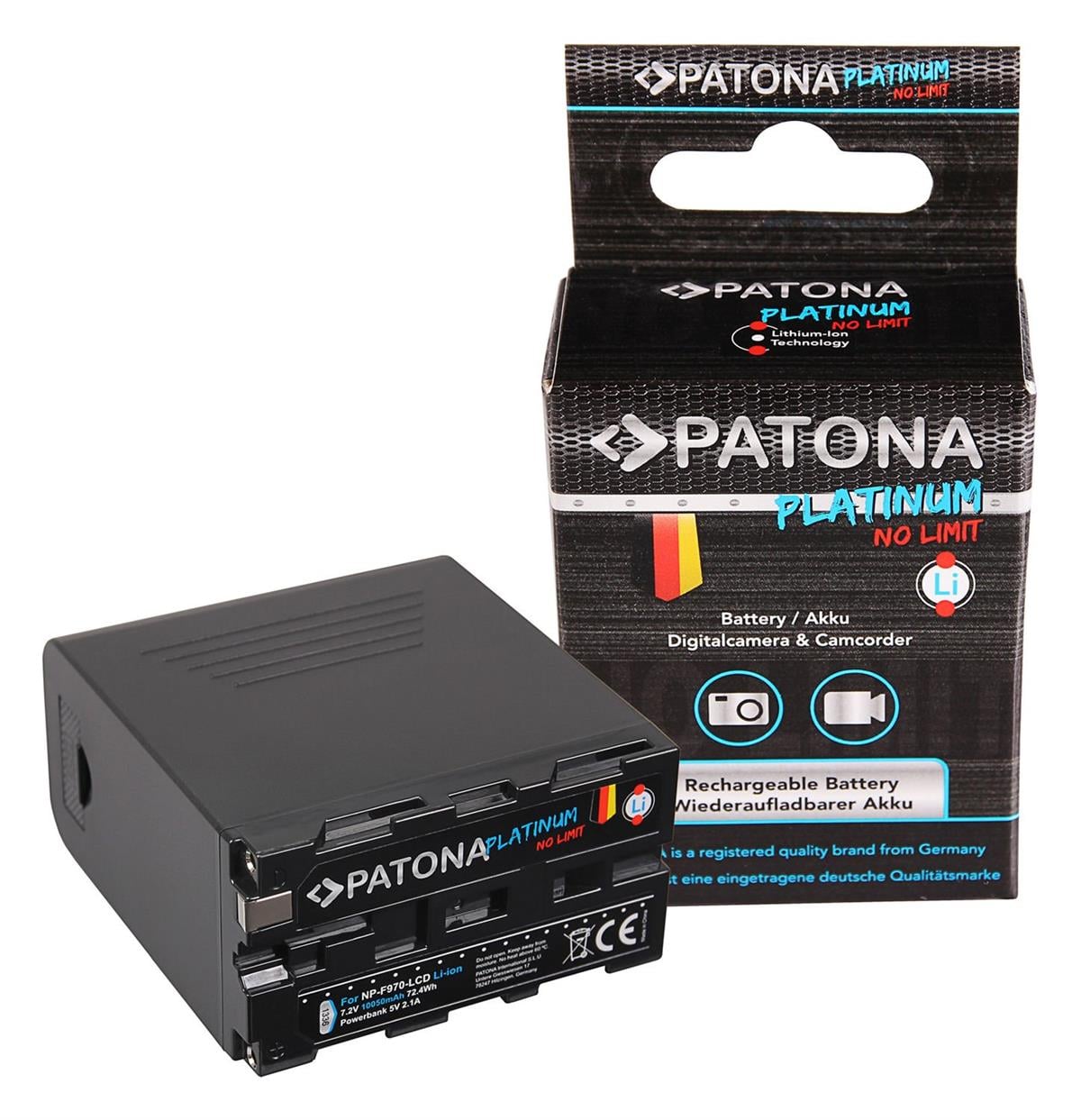 Patona Platinum Sony NP-F970 LCD Mikro USB ve USB-C Girişli Batarya Pil
