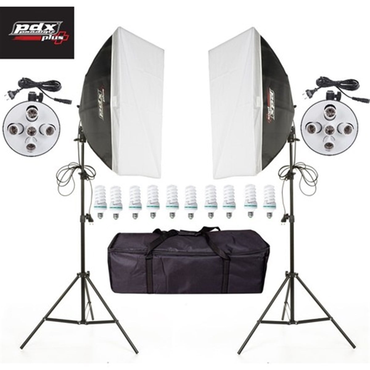 Pdx Softbox 50 x 70 CM Paraflaş 5 Duylu Sürekli Işık 2'li Set
