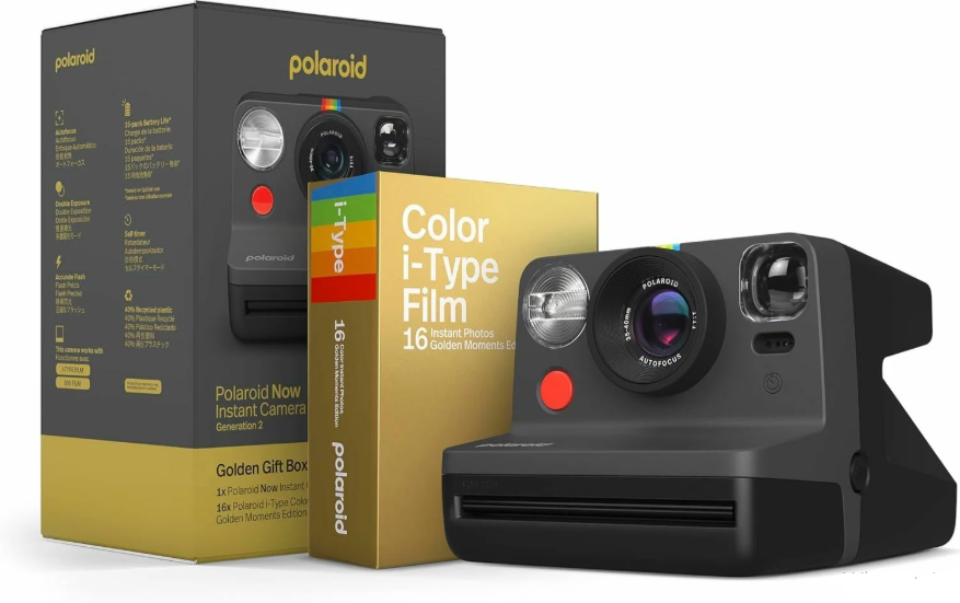 Polaroid EB Now Gen 2 Black-Golden Anlık Fotoğraf Makinesi