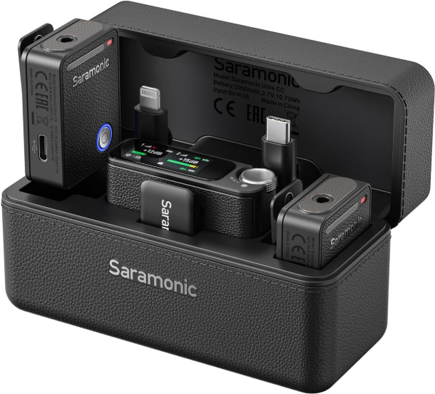 Saramonic Ultra 01 Kablosuz Yaka Mikrofonu, 32-Bit ( RX9+TX9 Black)