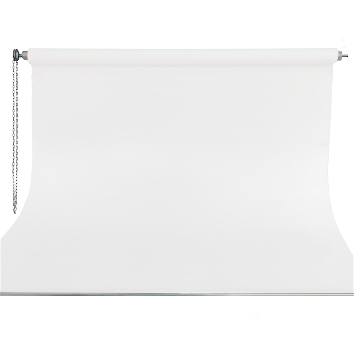 Stüdyo Teknik 270cm x 580cm Sonsuz Beyaz Fon Perdesi Seti ( Boru Makara Zincir Dahil )