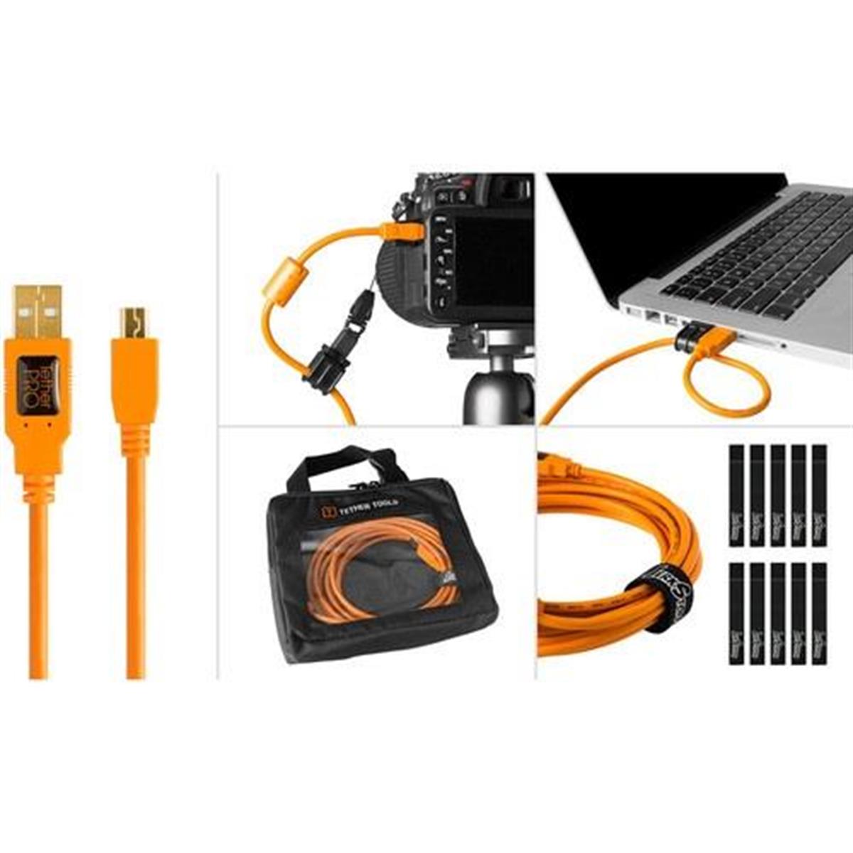 Tether Tools USB 2.0 Type-A to Mini-B 5 Pin Starter Tethering Kit 