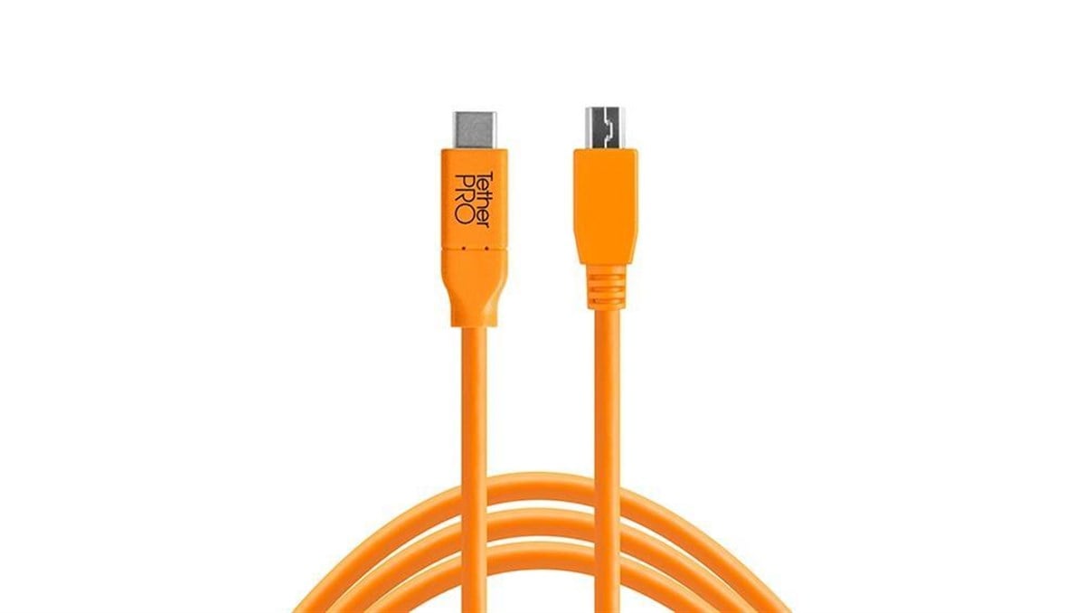 TetherPro USB-C to 2.0 Mini-B 5-Pin 4.6 m Bağlantı Kablosu