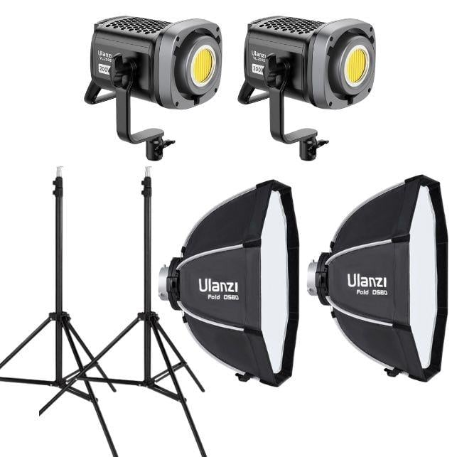 Ulanzi VL-200Bi 200W Led Işık İkili Kit 