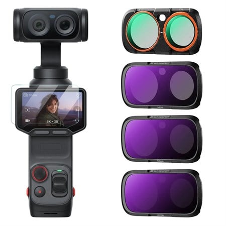 K&F Concept Insta360 Luna Ultra İçin 4 Parça Filtre Seti (CPL + ND16 + ND64 + ND256)
