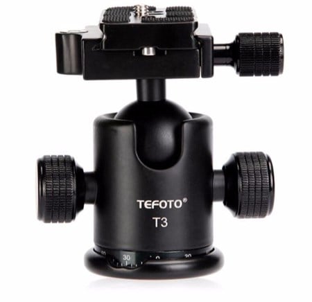 Tefoto T3 Kamera Tripod Top Kafa Ballhead T1101