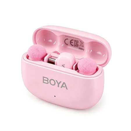 BOYA Mini 2 AI Kablosuz Yaka Mikrofonu Type-C Pembe - SKU02P