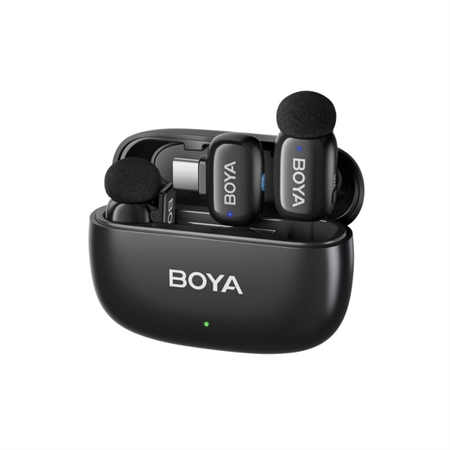 BOYA Mini 2 AI Kablosuz Yaka Mikrofonu Type-C Mat Siyah - SKU02