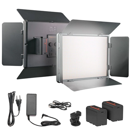 Herigo HR-LED1120 11'' 50W LED Panel Işık LED 2700K-6500K CRI 96+ Barndoor Dolgu Işığı