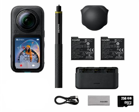 Insta360 X6 Aksiyon Kamerası Essentials Bundle + 256GB