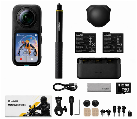 İnsta360 X6 Essentials Bundle Motosiklet Set 512GB 
